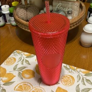 Starbucks Red Tumbler with Straw